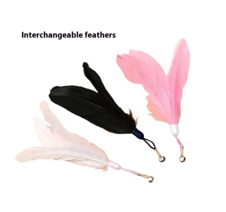 Interactive Feather Wand Teaser for Cats