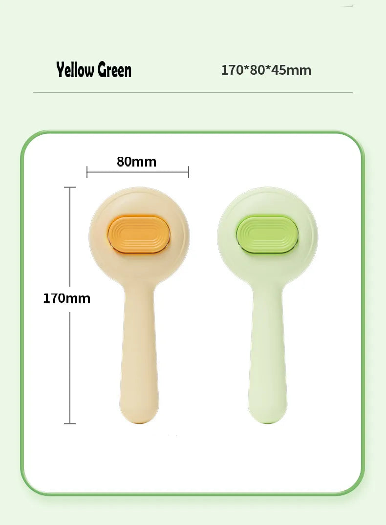 Self-Cleaning Grooming Brush & Steel Comb Set
