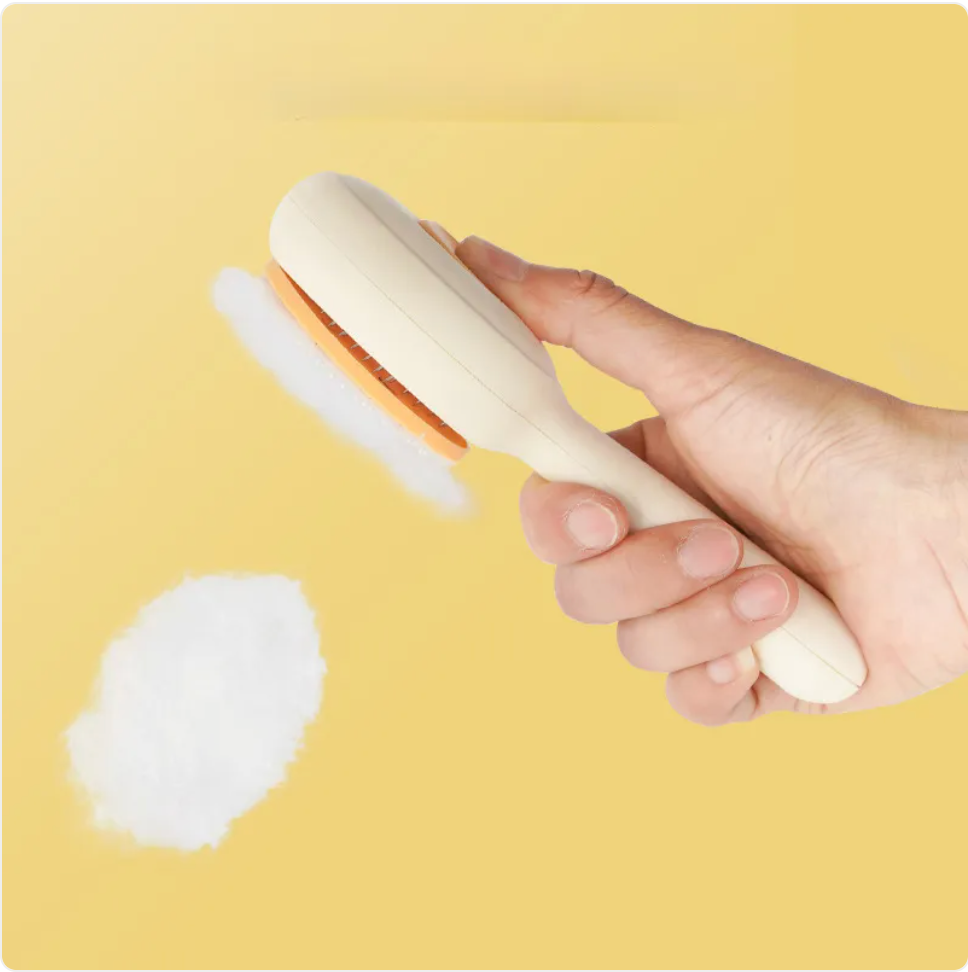 Self-Cleaning Grooming Brush & Steel Comb Set