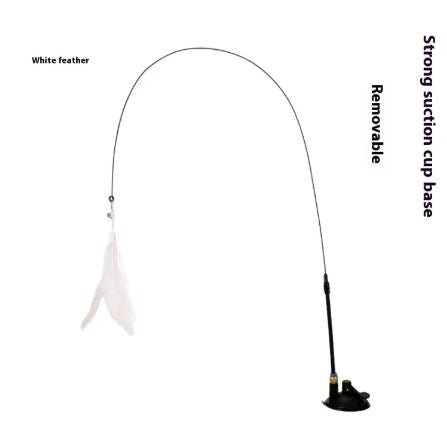 Interactive Feather Wand Teaser for Cats