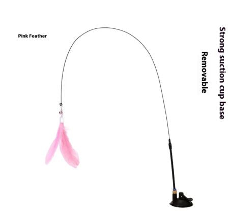 Interactive Feather Wand Teaser for Cats
